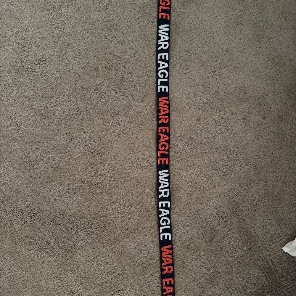 War Eagle blue and orange bag strap
